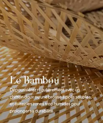 Entretien des luminaires en bambou